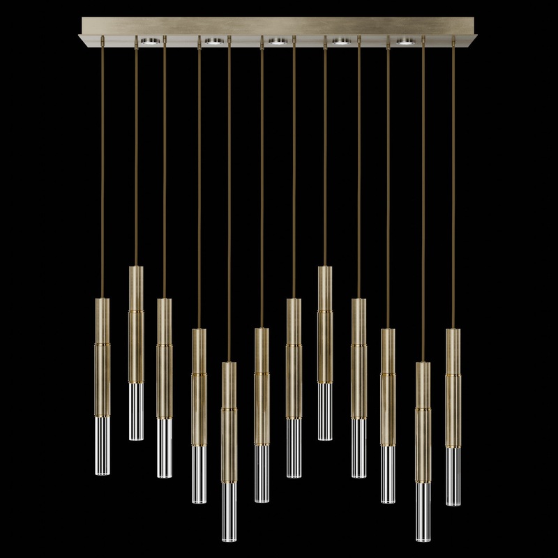Antonia 61″W Rectangular Pendant Soft Gold Leaf/Brass/No Skin