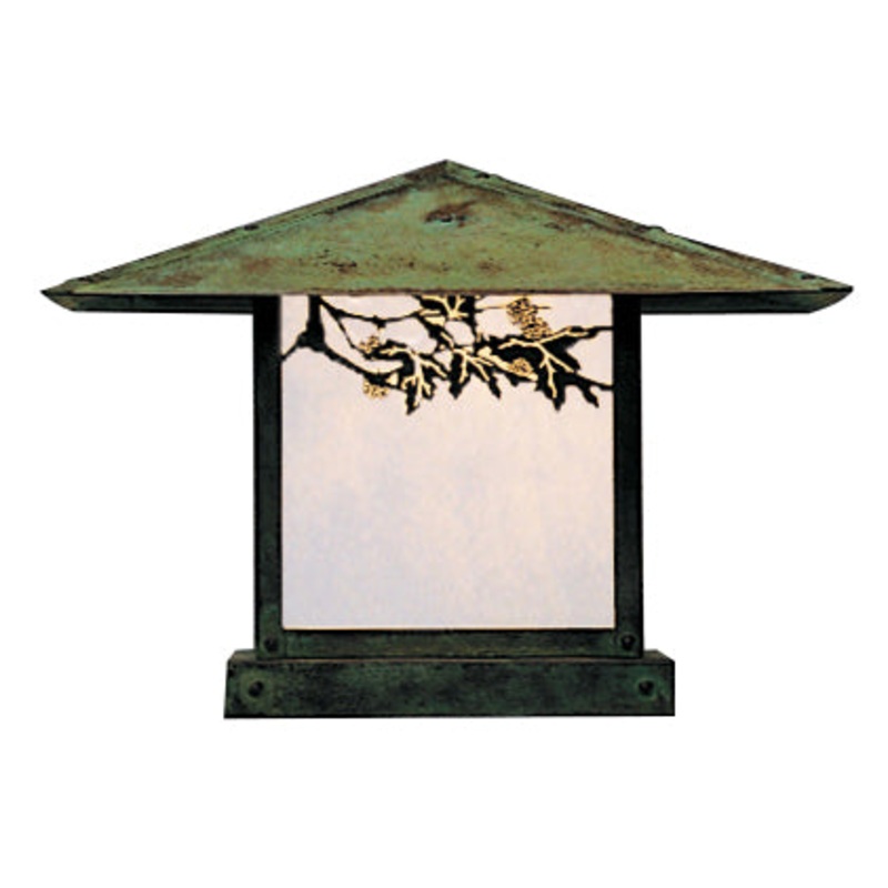 Arroyo MC-17SFWO-VP Monterey One Light Column Mount Verdigris Patina