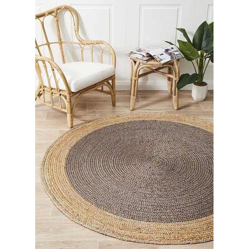 Atrium Polo Charcoal Round By Rug Culture – 120X120cm ROUND