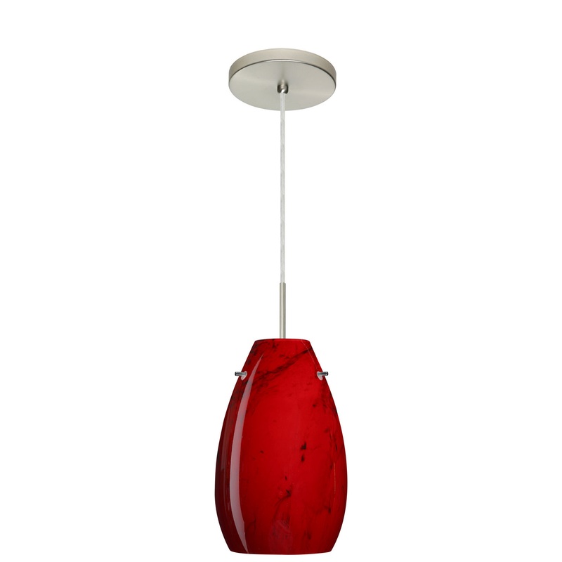 Besa 1JT-4126MA-LED-SN Pera One Light Pendant Satin Nickel