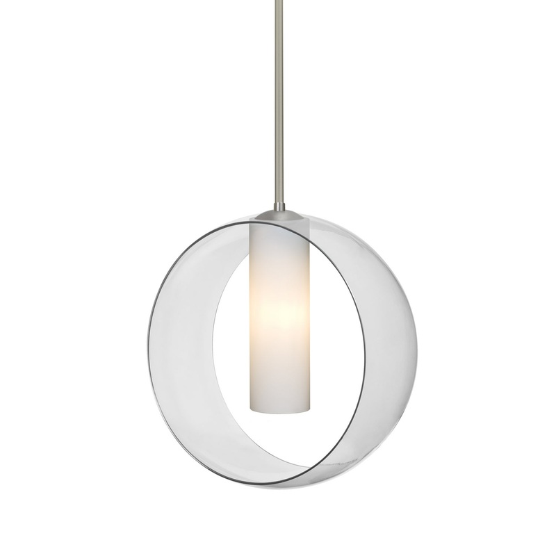 Besa 1TT-PLATOCL-SN Plato One Light Pendant Satin Nickel
