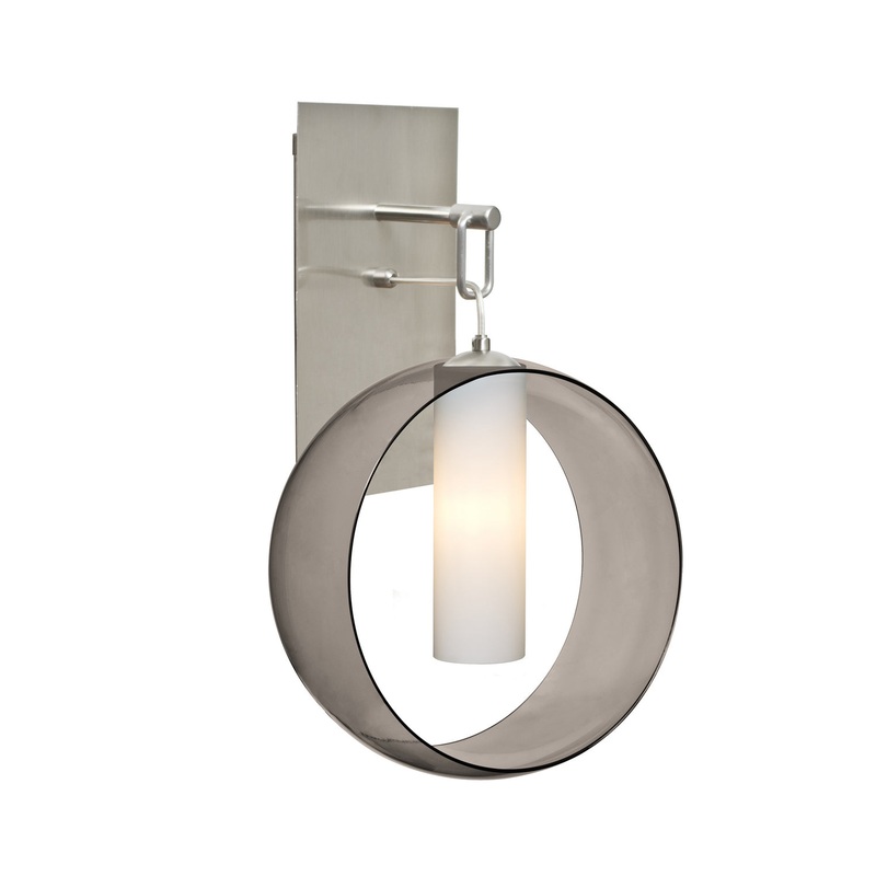 Besa 1WP-PLATOSM-SN Plato One Light Wall Pendant Satin Nickel