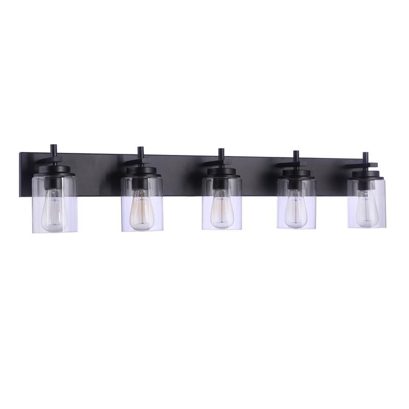 Craftmade 17441FB5 Reeves Five Light Vanity Flat Black
