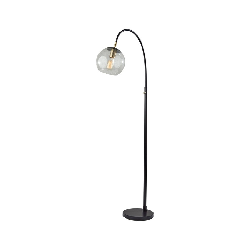Edie Floor Lamp Dark Bronze with Brass Accents