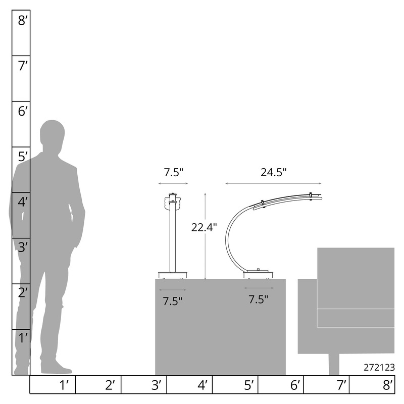 Glissade LED Table Lamp Ink