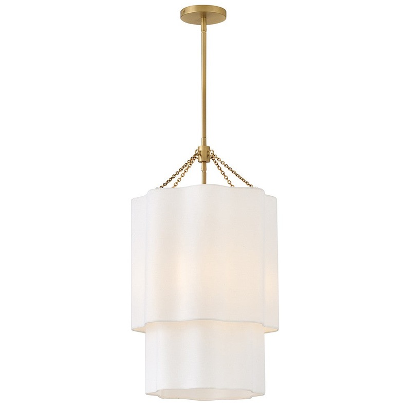 LED Pendant from the Gwen Collection in Lacquered Brass Finish by Hinkley