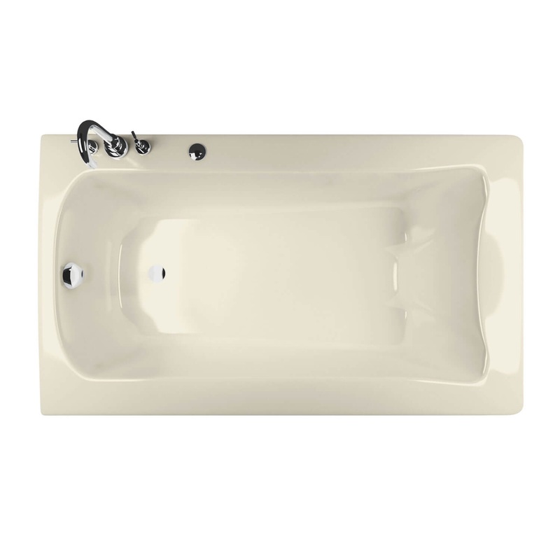 MAAX 105310-R-000-004 Release 6032 Acrylic Drop-in Right-Hand Drain Bathtub in Bone