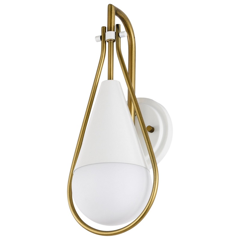 One Light Wall Sconce from the Admiral Collection in Matte White Finish by Nuvo Lighting