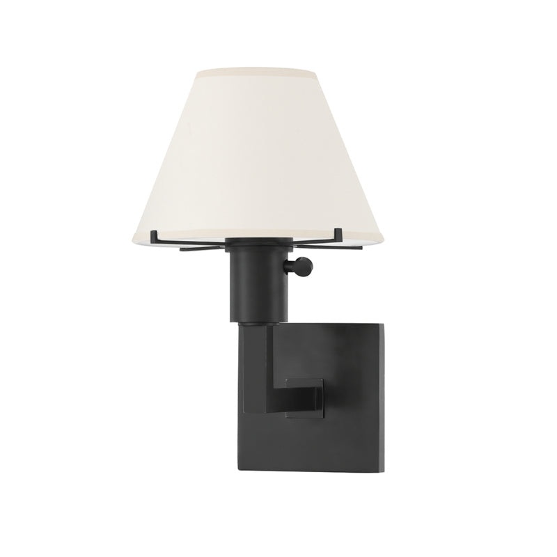 One Light Wall Sconce from the Leeds Collection in Old Bronze Finish by Hudson Valley