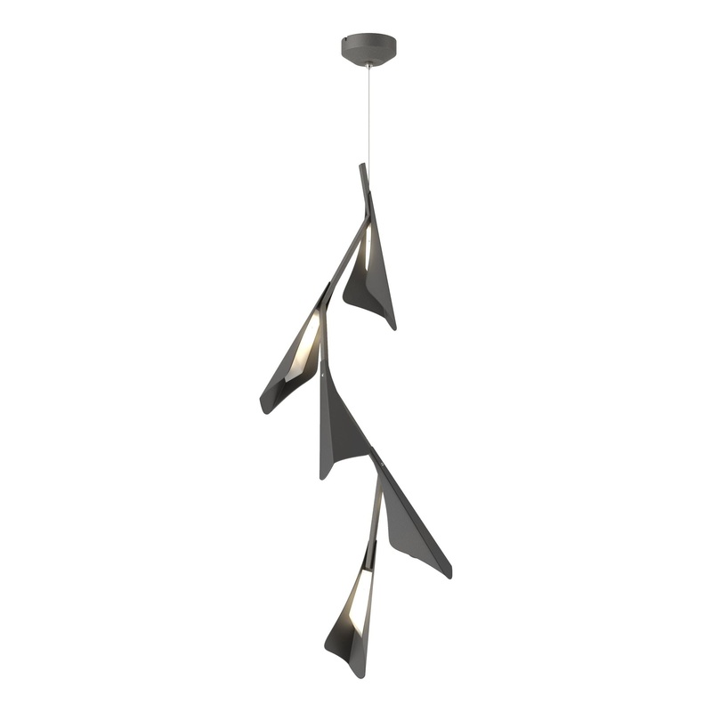 Plume 5-Light LED Pendant Natural Iron Black