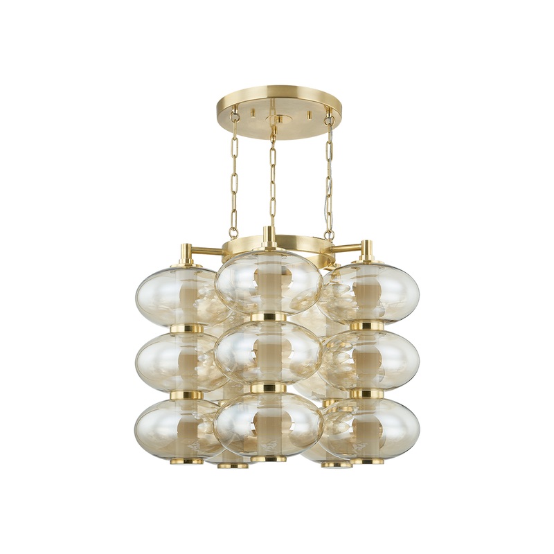Toulouse 5-Light LED Chandelier Vintage Brass