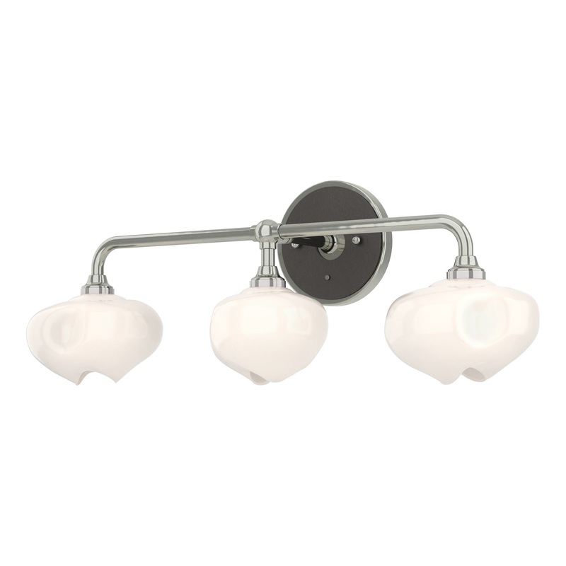 Ume 3-Light Curved Arm Bath Sconce Sterling Oil Rubbed Bronze