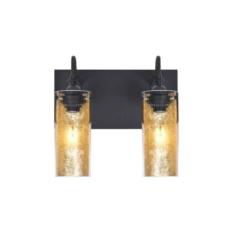 Besa 2WG-DUKEGF-BK Duke Two Light Wall Sconce Black
