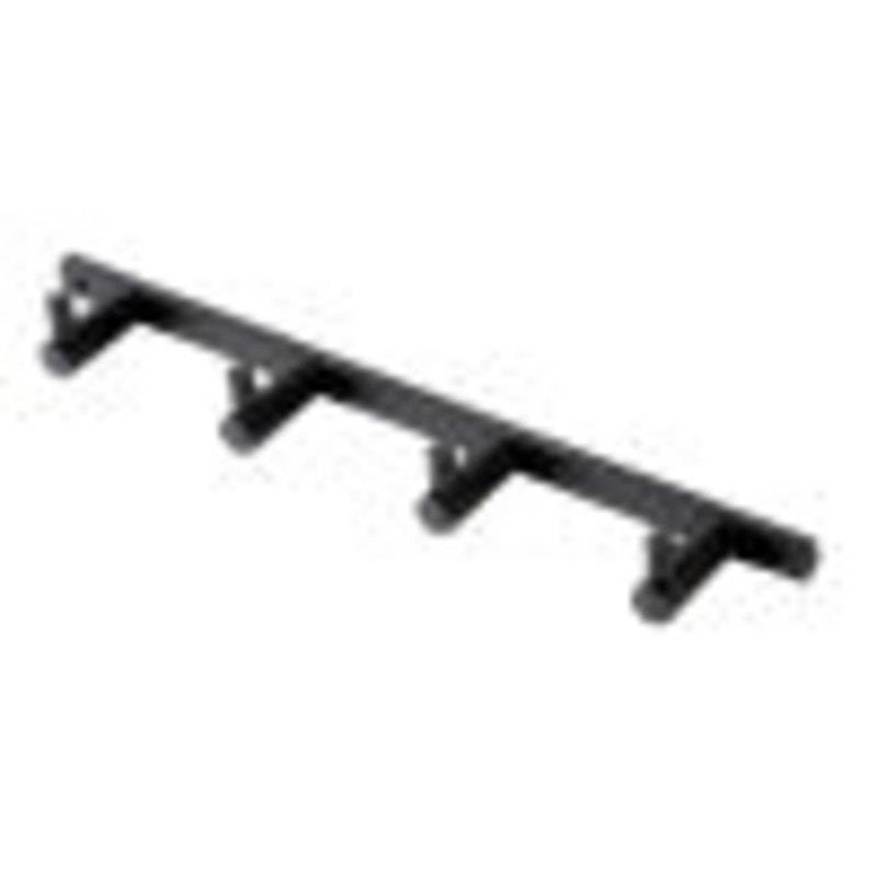 Black Matte Wall Mounted 4 Prong Robe / Towel Hook