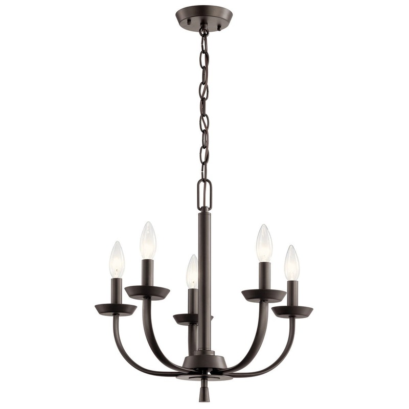 Kichler 52385OZ Five Light Chandelier, Olde Bronze