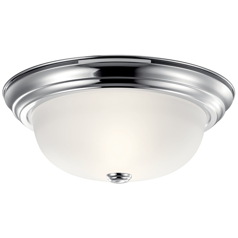 Kichler 8112CH Two Light Flush Mount, Chrome