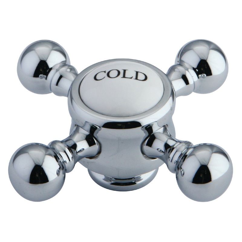 KSH7611BXC Cold Brass Cross Handle, Polished Chrome