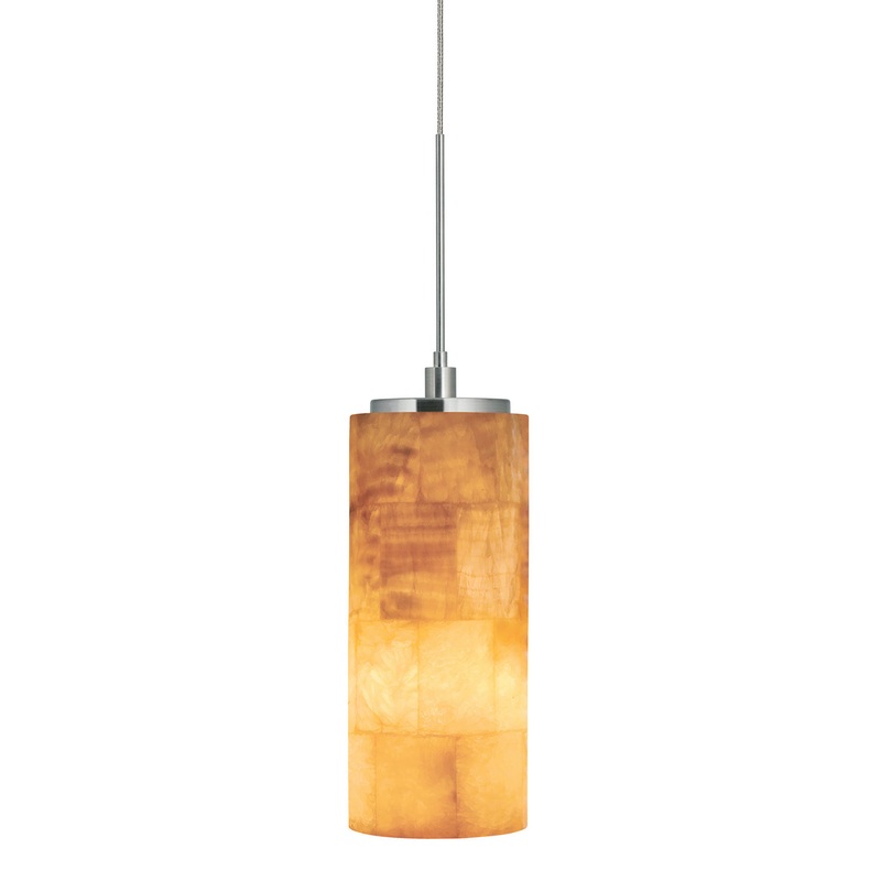 LED Pendant from the Onyx Collection in Polished Nickel Finish by Stone Lighting
