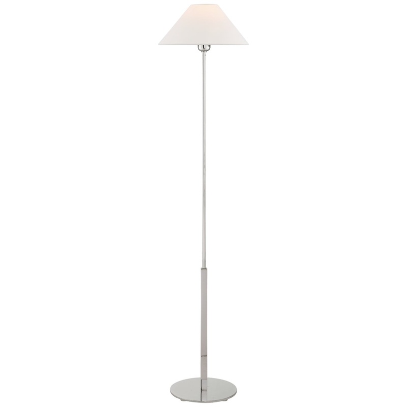 One Light Floor Lamp from the Hackney Collection in Polished Nickel Finish by Visual Comfort Signature
