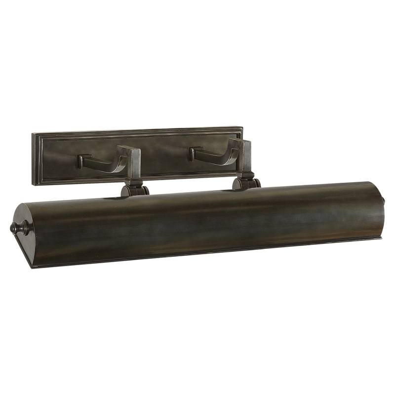 Two Light Picture Light from the Dean Picture Light Collection in Gun Metal Finish by Visual Comfort Signature