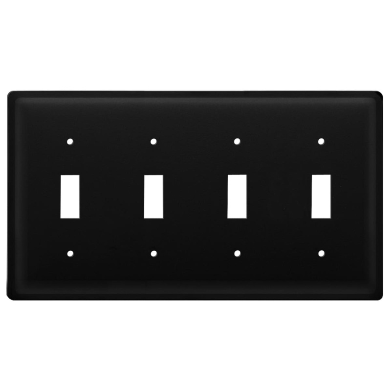 Village Wrought Iron ESSSS-87 Quad Plain Quadruple Switch Cover