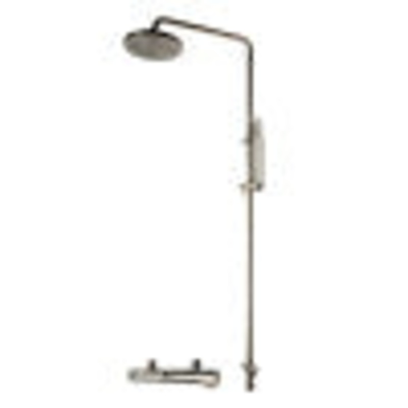 ALFI brand AB2867-BN Brushed Nickel Round Style Thermostatic Exposed Shower Set