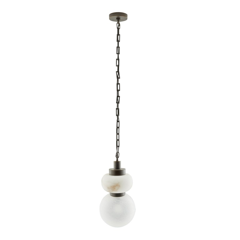 Arteriors 49517 Rosemont One Light Pendant Matte Swirl Glass