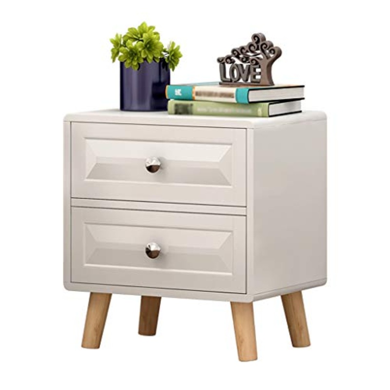 Comodini Decorazione Bianco Doppio pompaggio Studio Corridoio dell’Assemblea Addensare Locker Pratico Bagno Solido della Famiglia di Legno Camera da Letto Soggiorno Multifunzione 40X30X45.5cm MUMUJIN