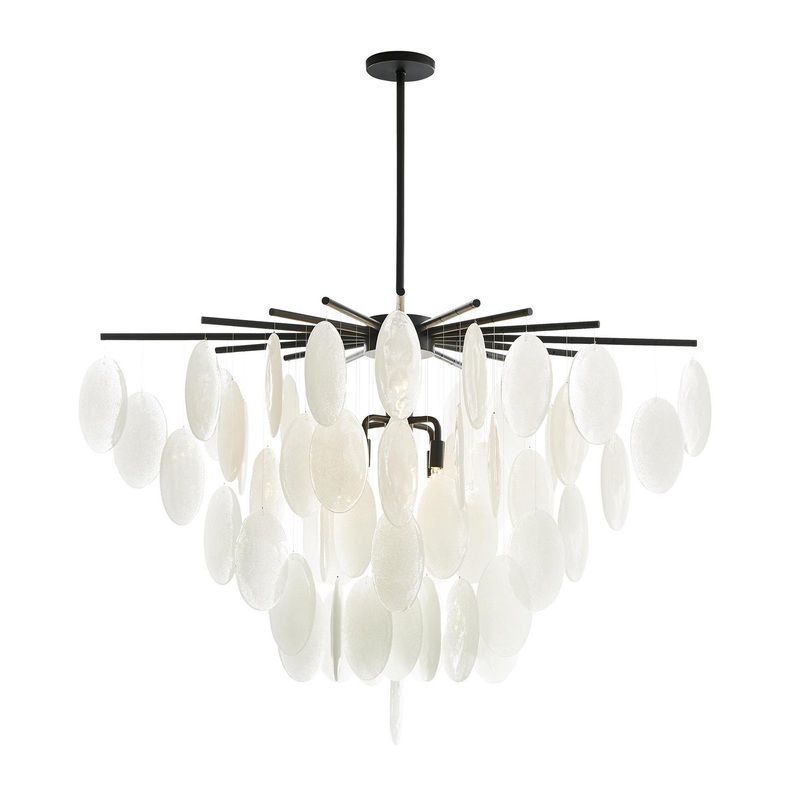 Eight Light Chandelier from the Tiffany Collection in Blackened Finish by Arteriors