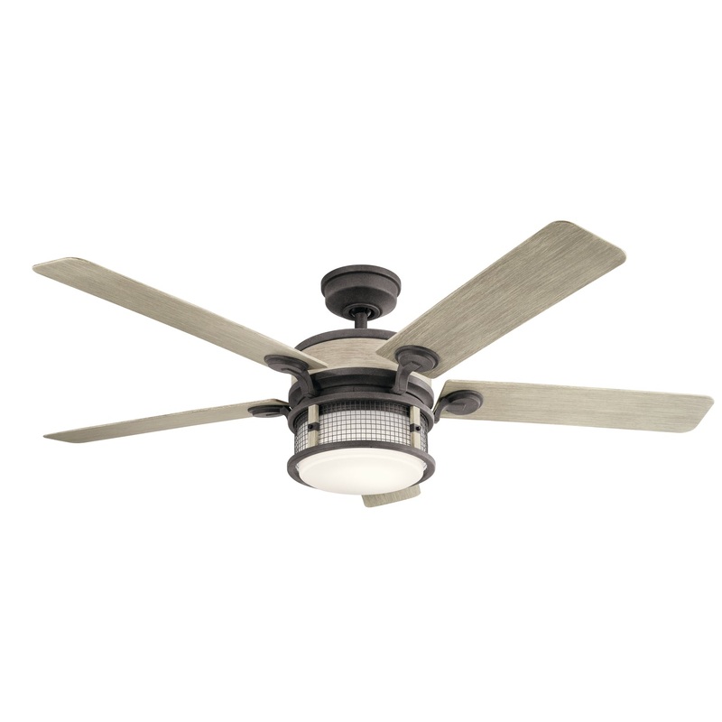 Kichler 310170WZC 60″ Ceiling Fan, Weathered Zinc