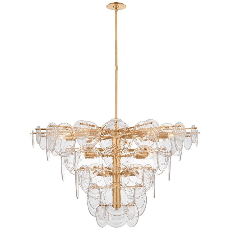 LED Chandelier from the Loire Collection in Gild Finish by Visual Comfort Signature