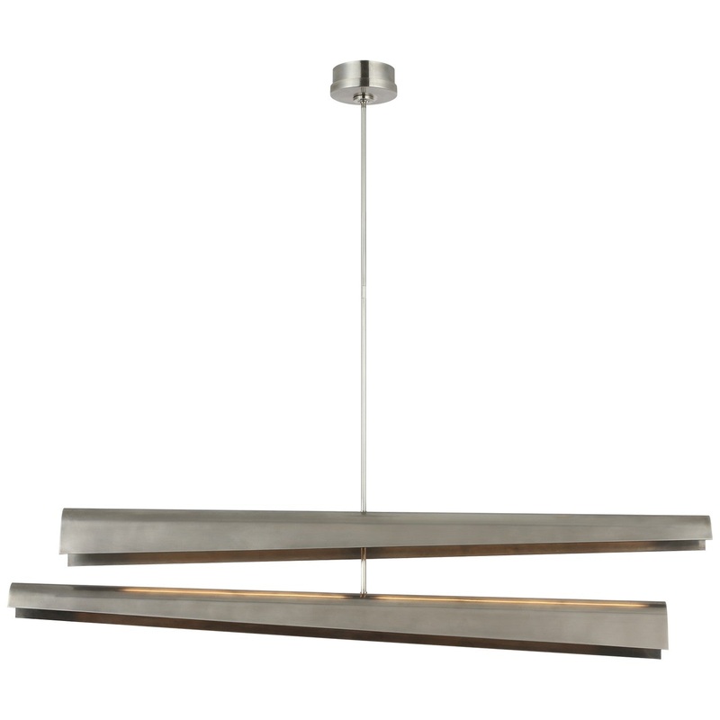 LED Chandelier from the Piel Collection in Pewter Finish by Visual Comfort Signature