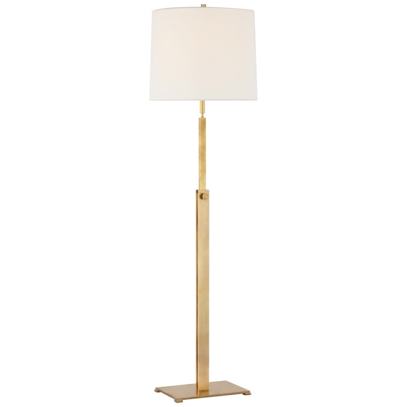 LED Floor Lamp from the Cadmus Collection in Antique Brass Finish by Visual Comfort Signature
