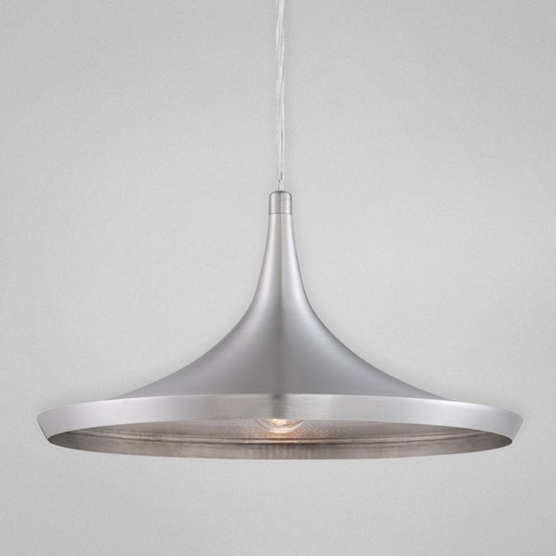 One Light Pendant from the Ramos Collection in Brushed Nickel Finish by Eurofase