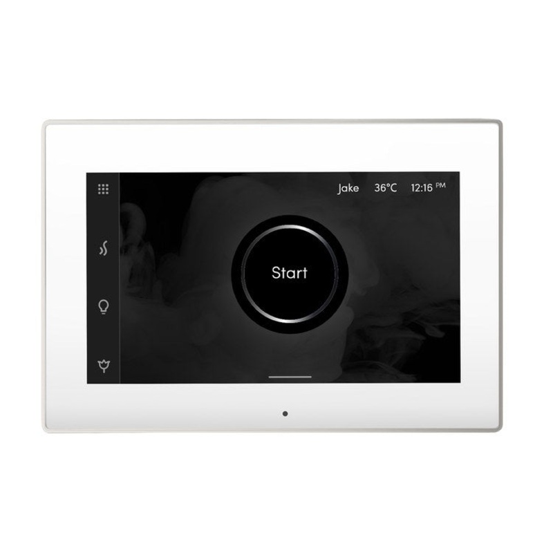 Steam Kit iSteamX White/Polished Nickel Shower Control with Steamhead for MS90 to MSSUPER3