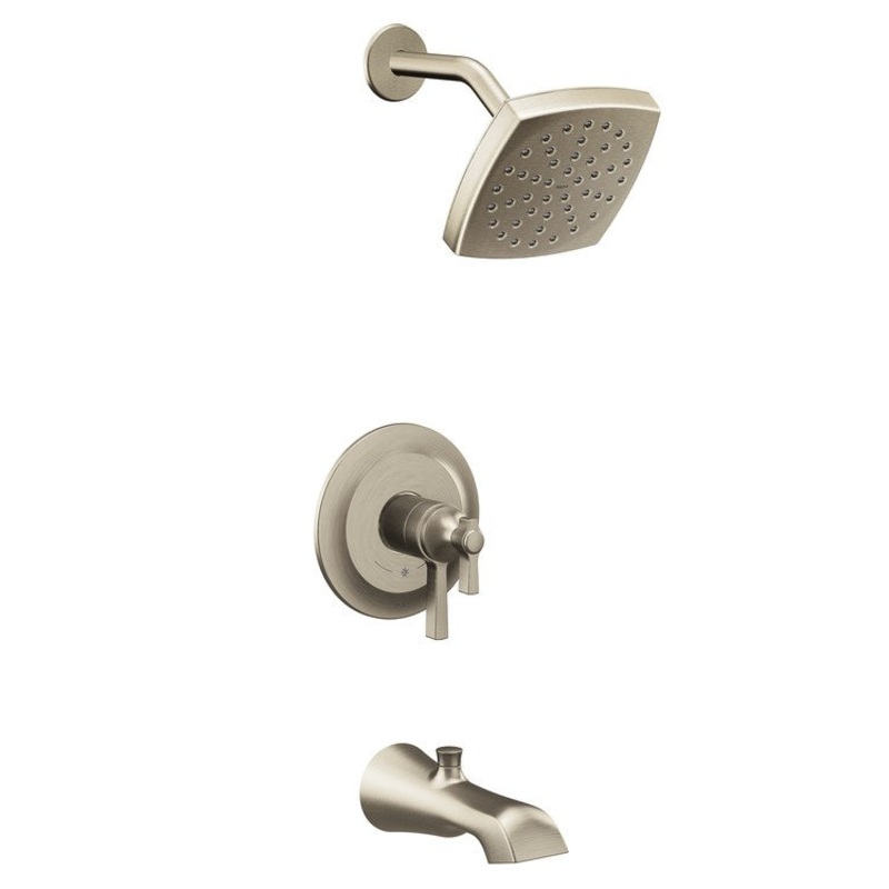 Tub and Shower Trim Flara M-Core 4-Series 2 Lever Brushed Nickel WaterSense ADA 1.75 GPM