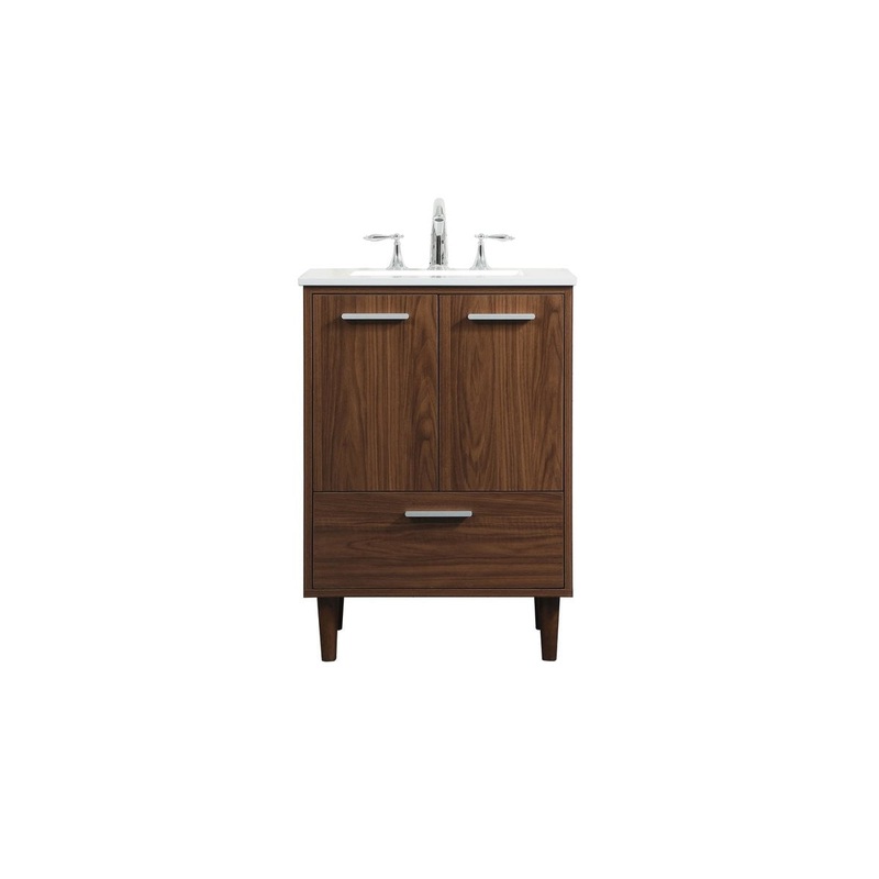 Vanity Sink Set from the Baldwin Collection in Walnut Finish by Elegant Lighting