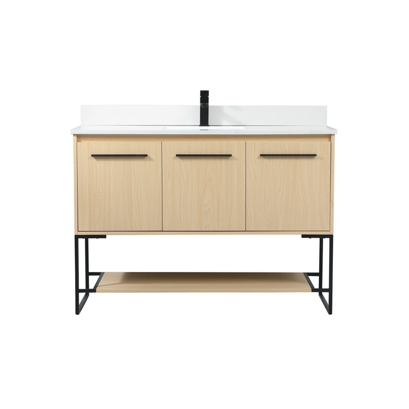 Vanity Sink Set from the Sloane Collection in Maple Finish by Elegant Lighting