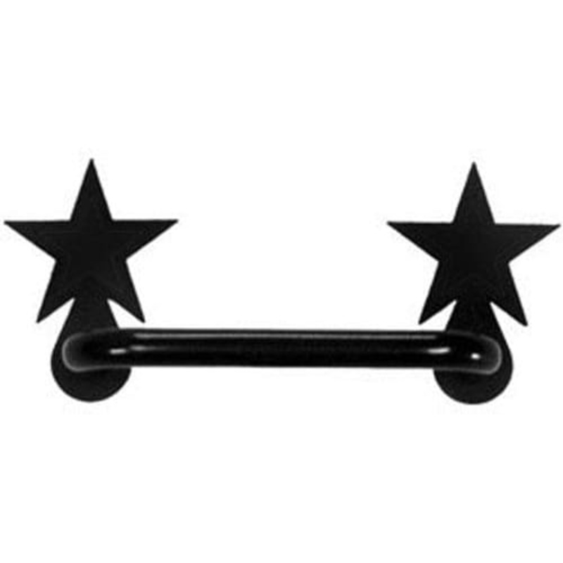 Village Wrought Iron DHP-B-45 Star Door Handle Horizontal
