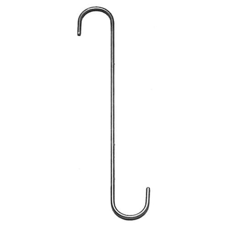 Village Wrought Iron SH-12-B S Hook 12 Inch L and 1 1/2 Inch W