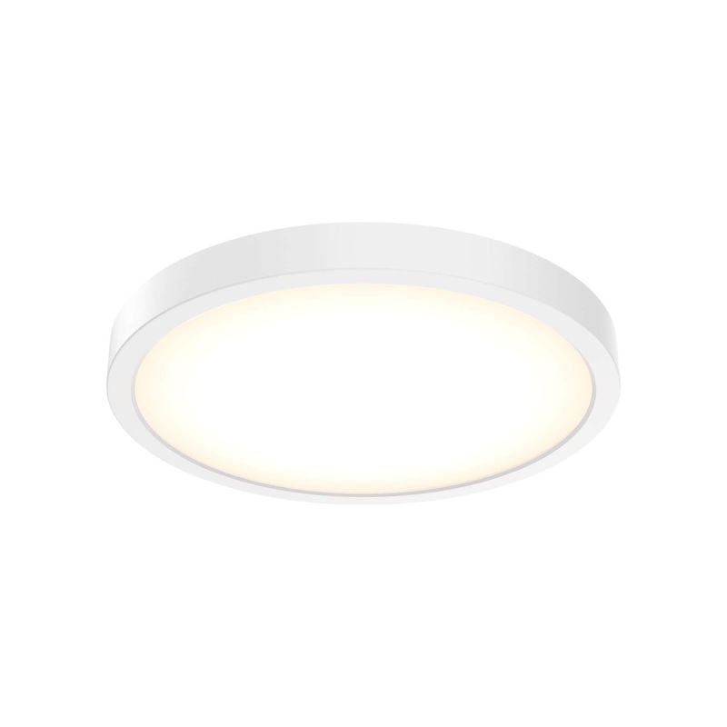 10″ Round Indoor/Outdoor LED Flush Mount White 120V | Triac Dimming