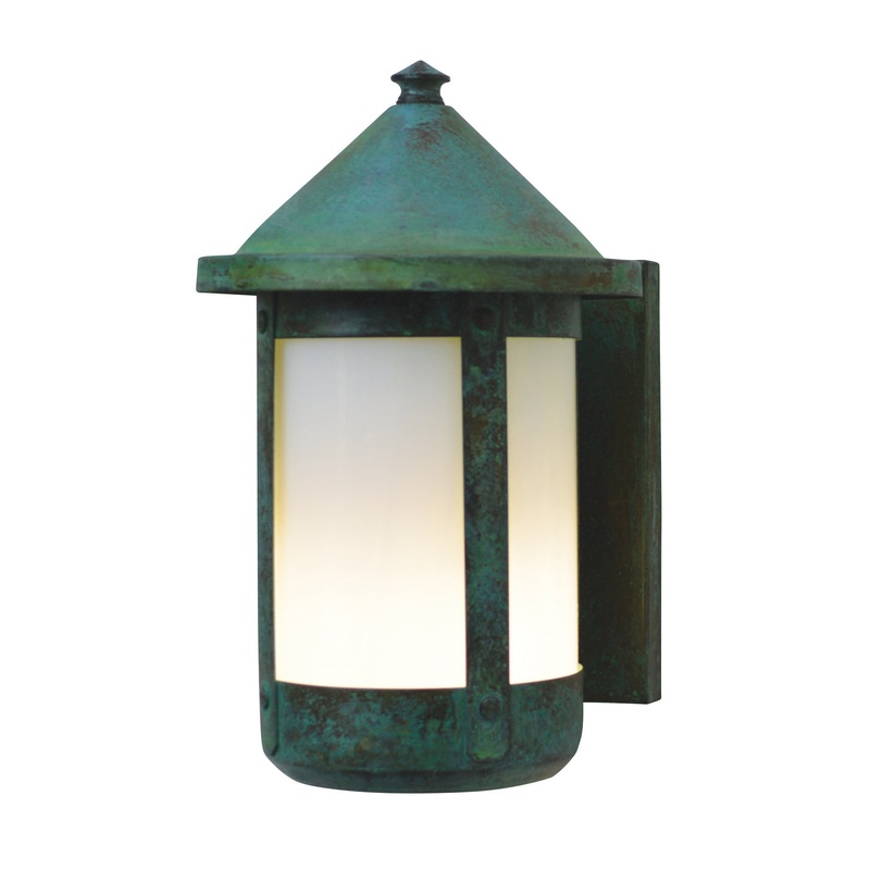 Arroyo BS-7RWO-VP Berkeley One Light Wall Mount Verdigris Patina