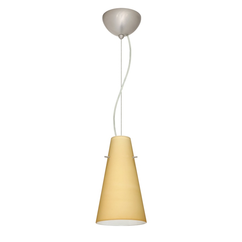 Besa 1KX-4124VM-LED-SN Cierro One Light Pendant Satin Nickel