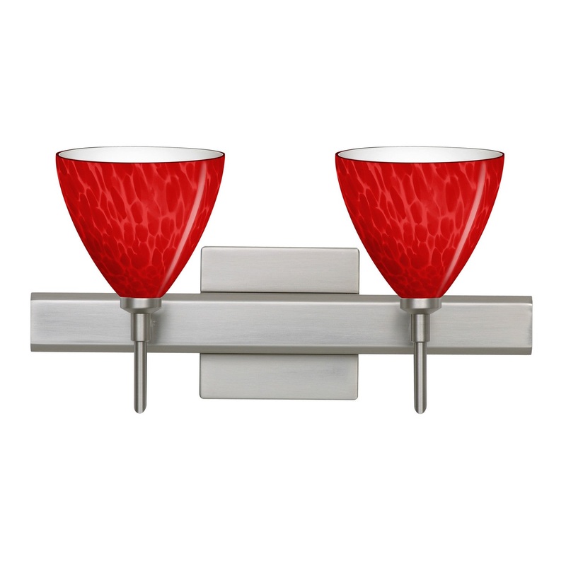 Besa 2SW-1779RC-SN-SQ Besa Mia Vanity with Square Canopy Two Light Vanity Satin Nickel