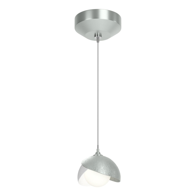 Brooklyn Double Shade Low Voltage Mini Pendant Vintage Platinum White