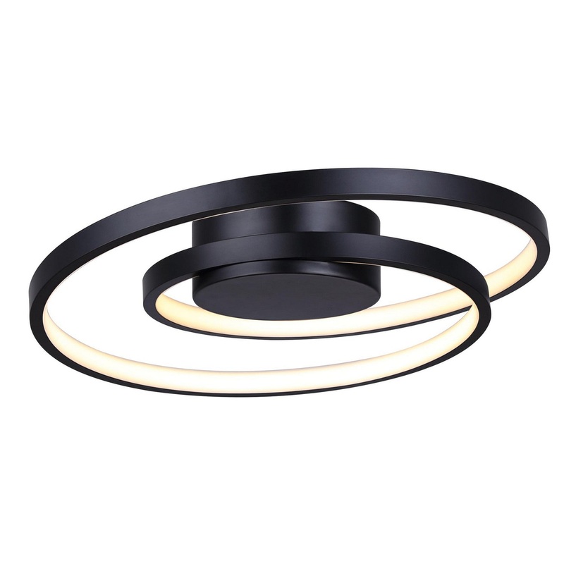 Canarm LFM259A16BK Livana LED Flush Mount Matte Black