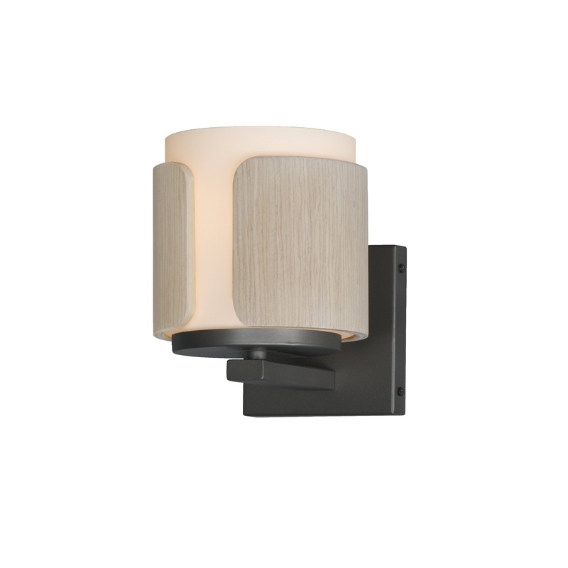 Draughtsman Wall Sconce Natural Wood/Charcoal