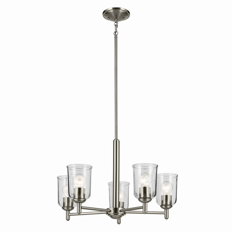 Five Light Chandelier from the Shailene Collection in Brushed Nickel Finish by Kichler