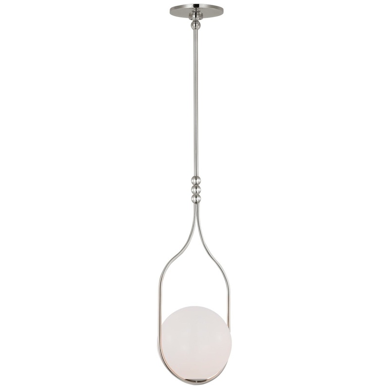 LED Pendant from the Jodo Collection in Polished Nickel Finish by Visual Comfort Signature