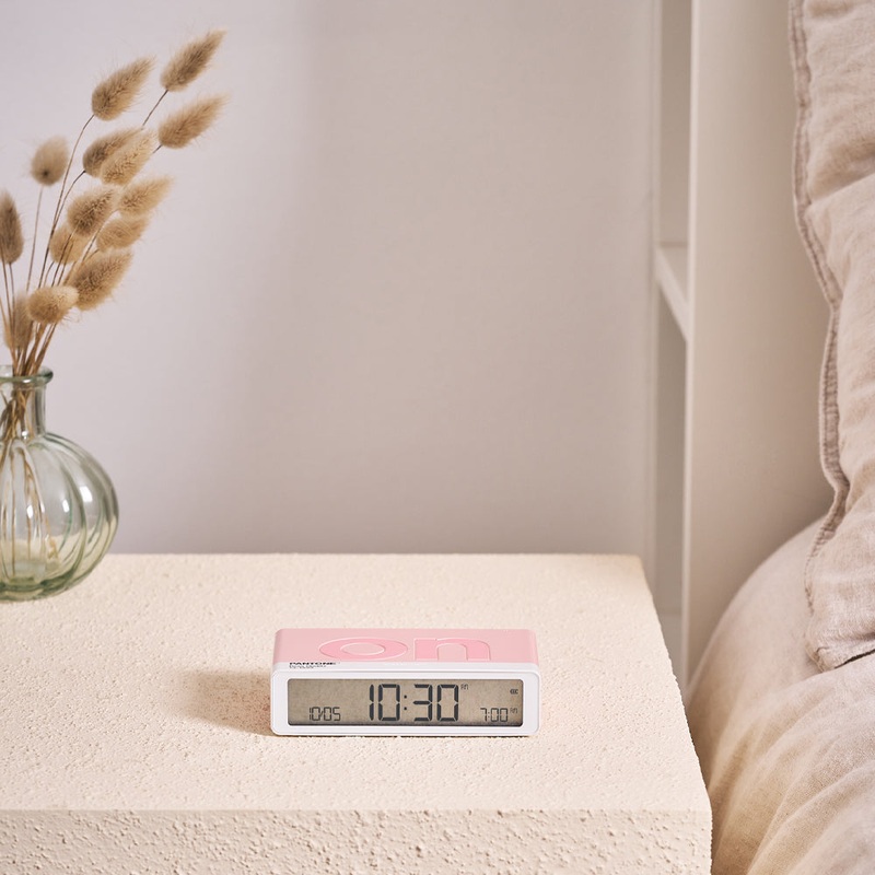 Lexon Flip Classic Reversible Alarm Clock PANTONE – Rose Pink